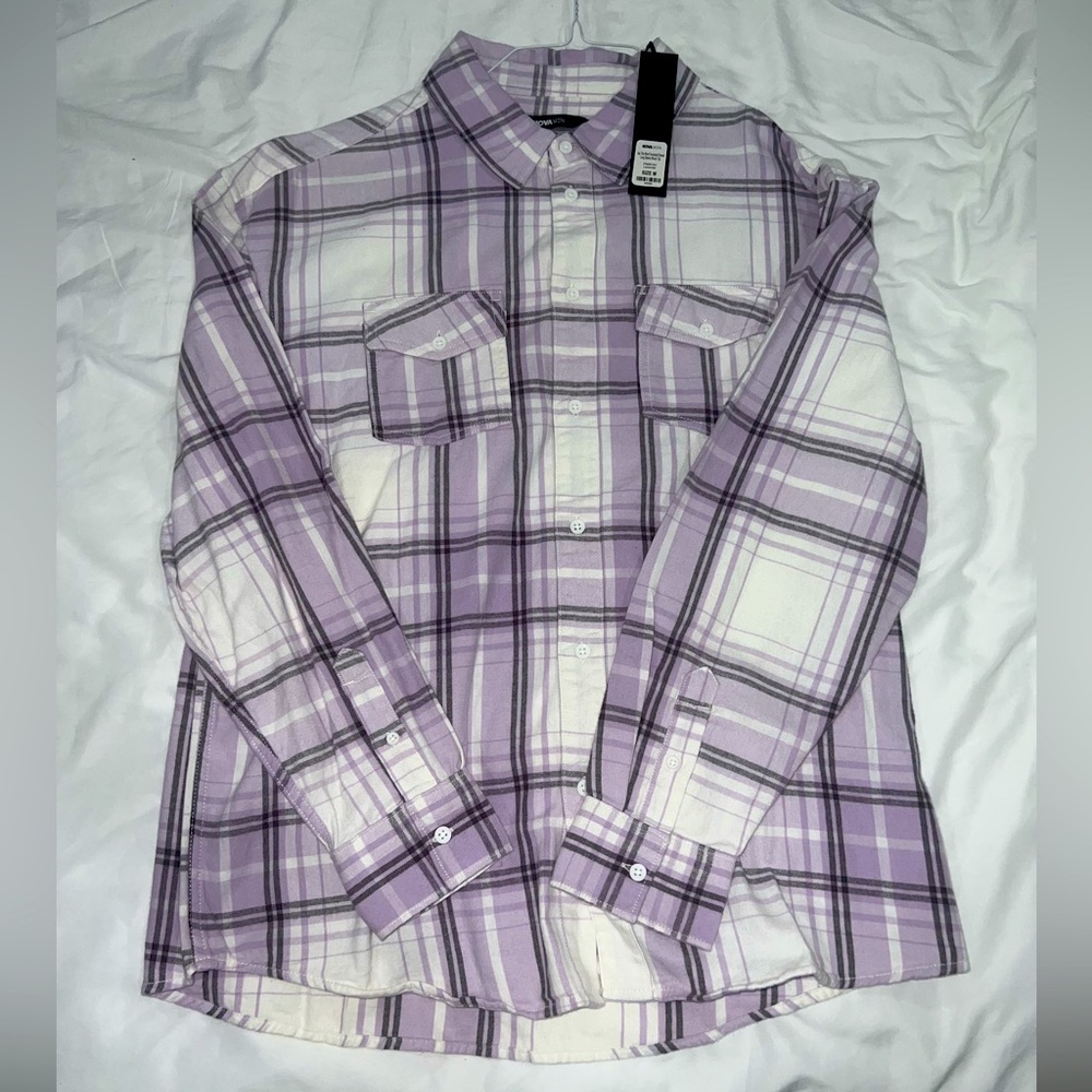NEW Long Sleeve Woven Lavender Flannel